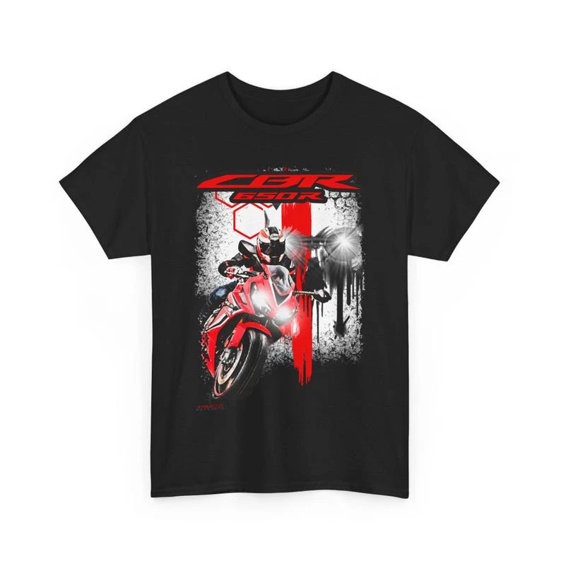 CBR650R Skull T Shirt The Speed Demon Motorcycle Tee Inline Four Rider Graphic Top for Fans Biker Cotton T-shirt Unisex