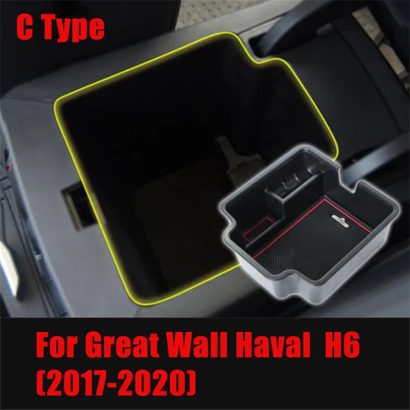 Car Styling Dedicated Modified Central Armrest Storage Box Glove Box Tray Pallet Case For HAVAL H2 H6 H7 H9 Car Accessories