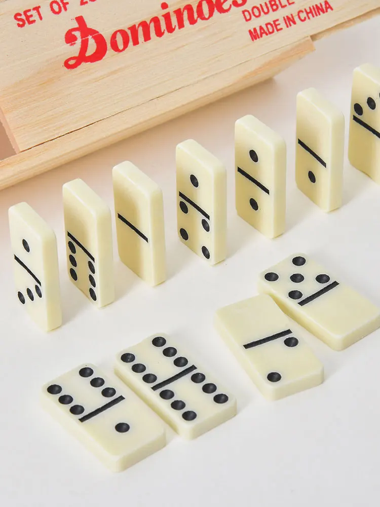 Ensemble de boîtes en bois Dom37, ensemble de 28 restaurants doubles, jeu de société puzzle pour familles et enfants à partir de 8 ans