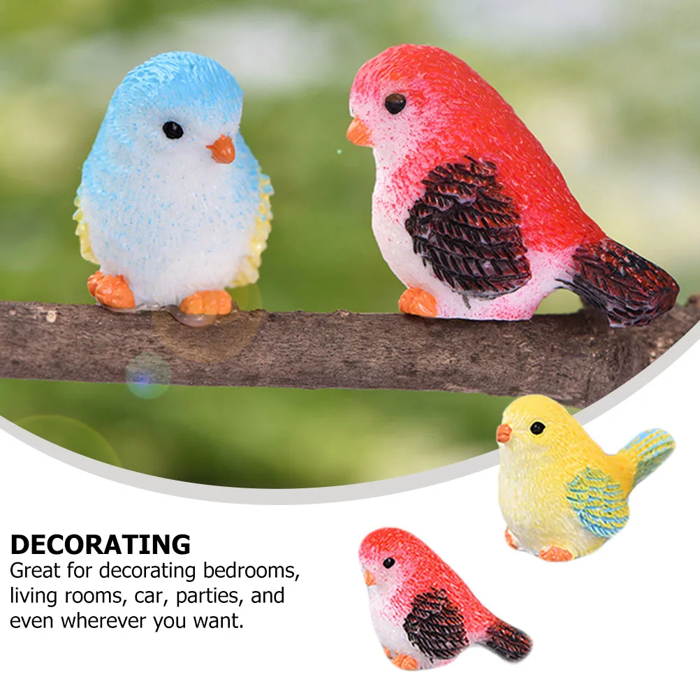 

Cute Resin Miniature Ornament Decorative Statues Durable Desktop Home Party Decoration Bright Color Lightweight Easy Install