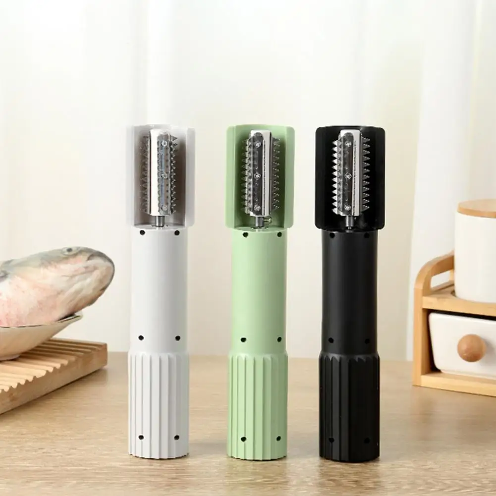 Splash-proof Fish Scaler Handheld Fish Scale Remover Tool Portable Electric Coconut Grater Machine Splash-proof for Kitchen