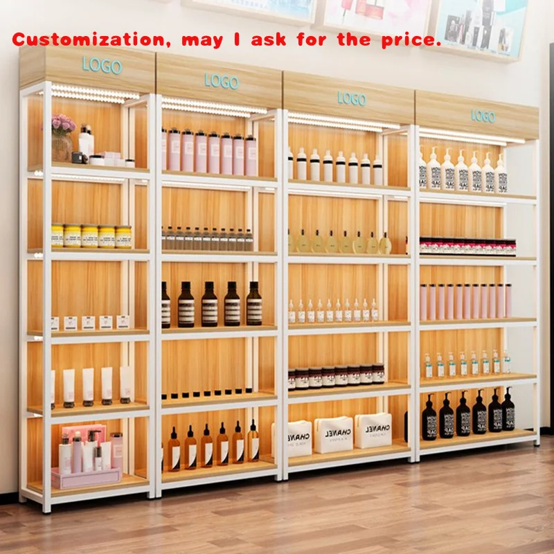 custom.Supermarket Light Duty Display Rack Shelf Wood Ready Stock Product Cosmetics Snacks Stationery Convenience Store Samp