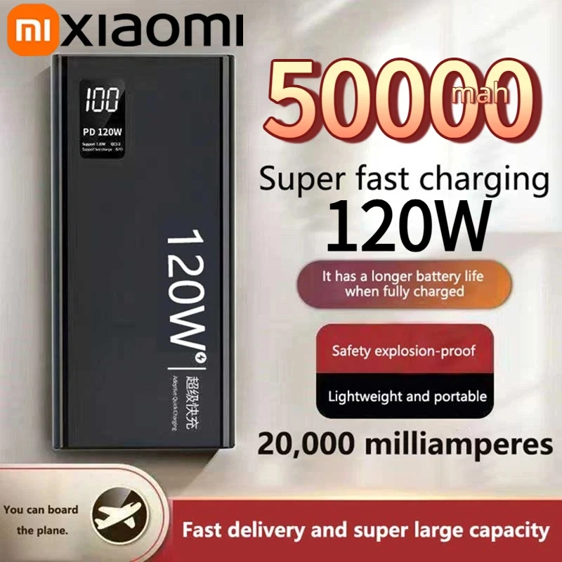 Xiaomi 50000mAh بنك الطاقة عالي السعة شحن سريع Powerbank شاحن بطارية محمول آيفون سامسونج هواوي جديد #2