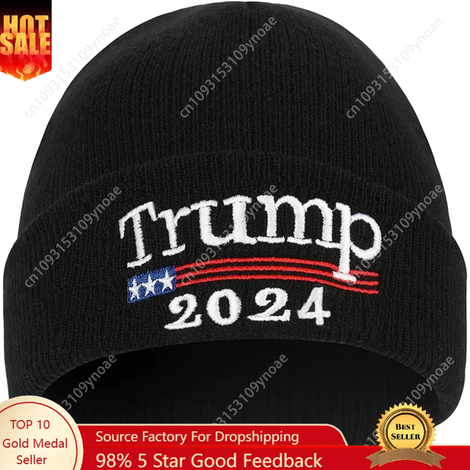 Trump 2024 Beanie Hats Make America Great Again Hat USA MAGA Cap Ski Winter Knit Caps Men Women Adjustable Outdoor Classic