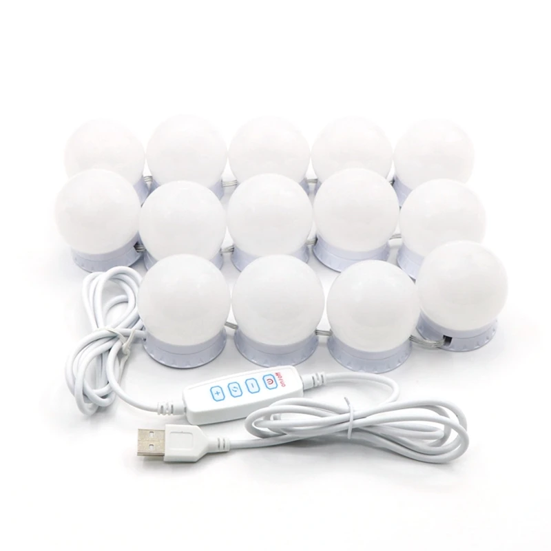 

14 Dimmable Bulbs LED Vanity Mirror Lights With 10 Brightness Levels Adjustable For Makeup Desk Bathroom Dressing Room
