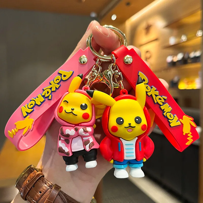 

Pikachu Keychain Series Cute and Trendy Cartoon Figurine for Men and Women Car Keychain Schoolbag Small Gift Anime Cartoon Frind