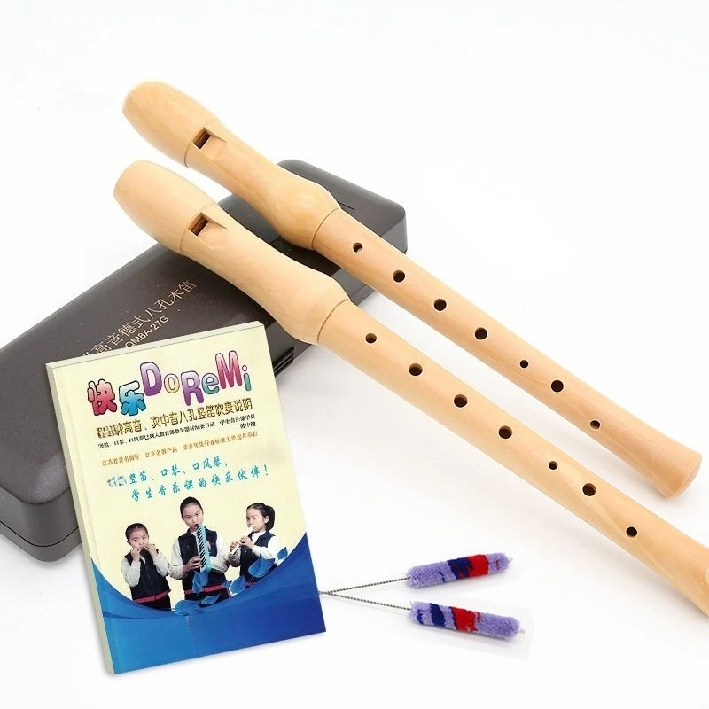 Recorder Treble German 8-hole English 8-hole wooden flute Student Children Adult Professional playing instrument Flute