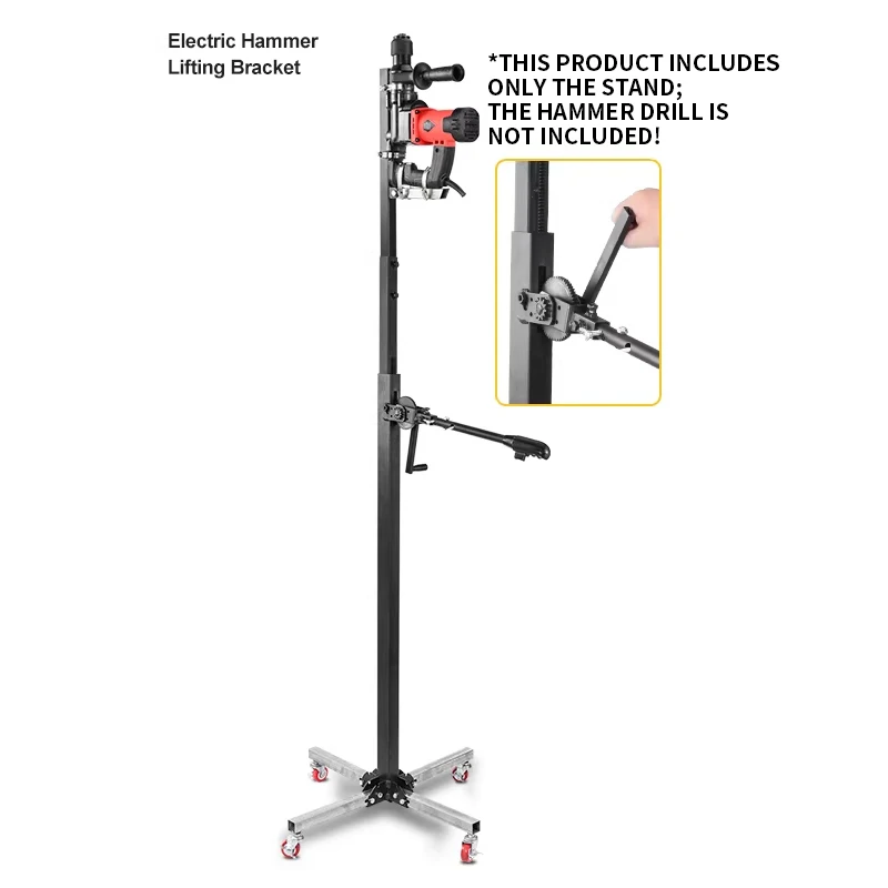 Electric Hammer Lift Stand Hydraulic Telescopic Reinforced Bracket Ceiling Drilling Support Rod Impact Drill, Anchor Rod Dri view 2