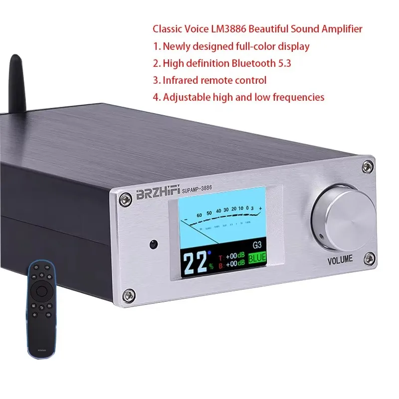 SUNBUCK クラシックアメリカン LM3886 コア 68W + 68W HiFi ハイパワー Bluetooth 5.3 アンプオーディオ