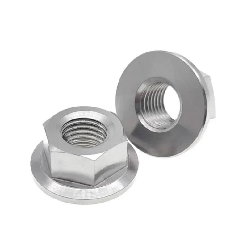Titanium Hex Flange Nuts For Bicycle Motorcycle M5 M6 M7 M8 M10 M12 M14 M16 M18 M20