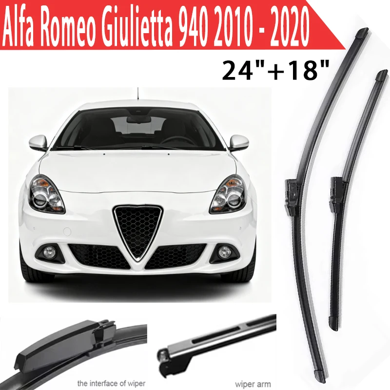 

Wiper LHD Front Wiper Blades For Alfa Romeo Giulietta 940 2010 - 2020 2018 2019 Windshield Windscreen Window 24"18" Accessories