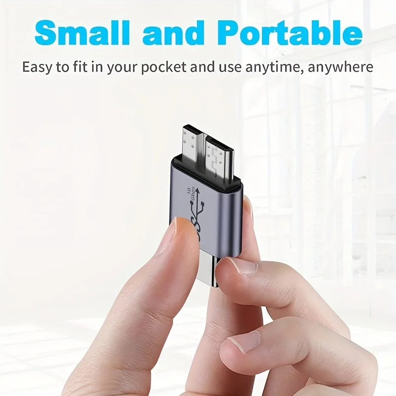 USB C 3.2 Micro B to Type C Adapter Male Female Connector for External Hard Drive Laptop Samsung S5 3D Printer File Gcode