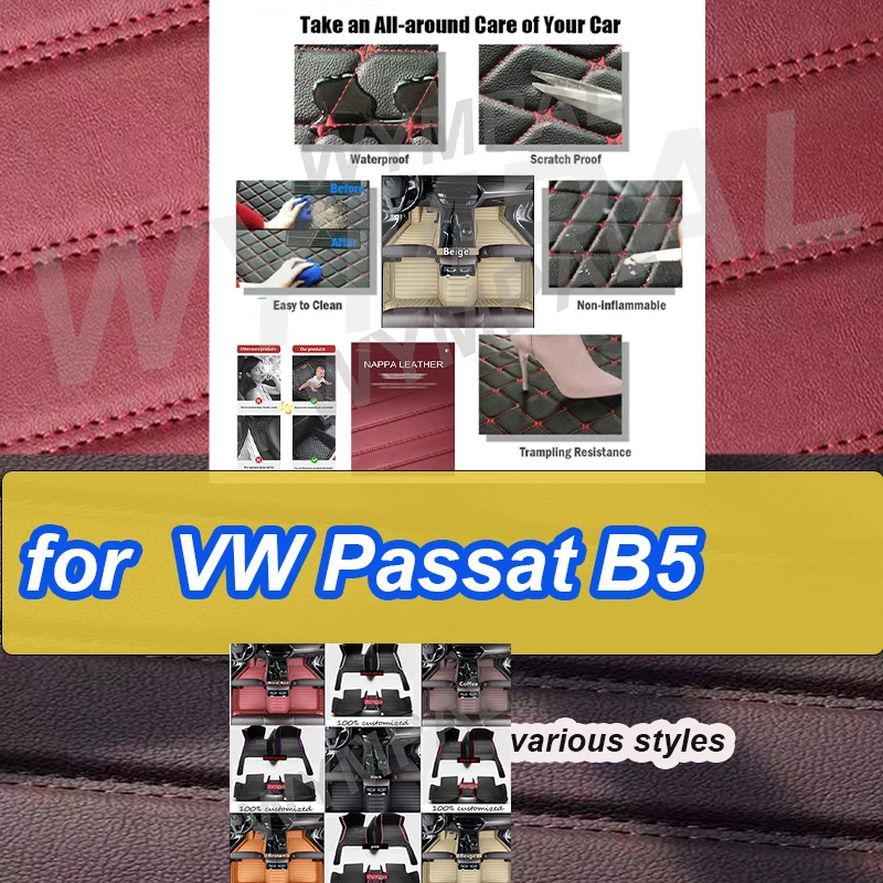 

LUXURY Car Floor Mats For VW Passat B5 2003 2004 2005 2006 2007 Carpets Rug Foot Pads Accessories