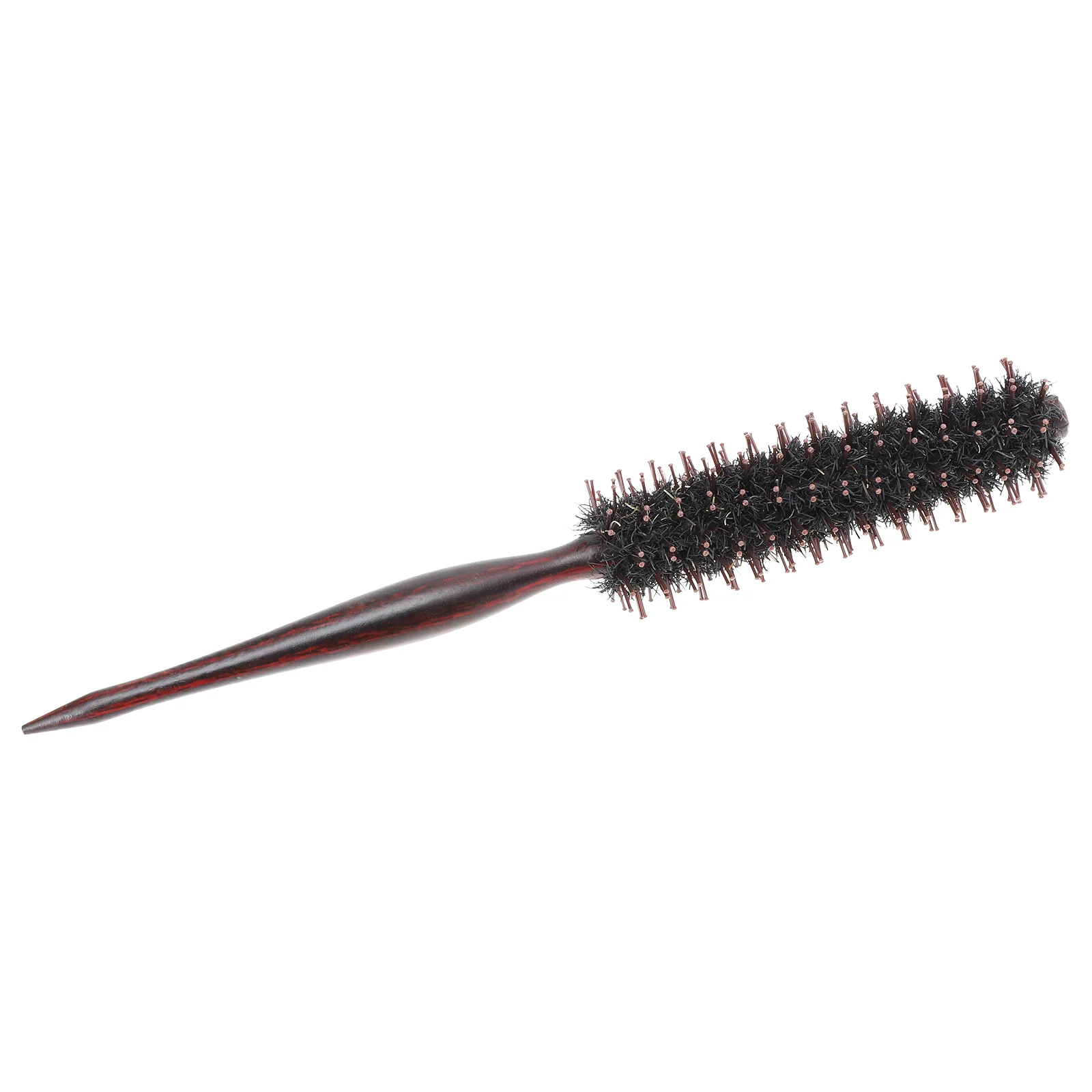 

Round Bristles Hair Brush Ergonomic Handle Straightening Curling Blow Drying Tool Compact Lightweight Portable Salon Barber