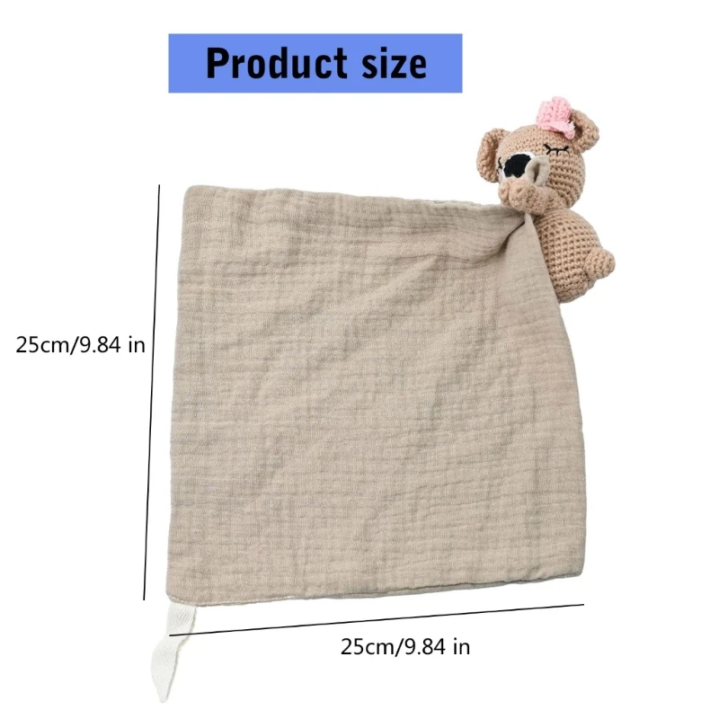 F19F Cotton Appease Towel ผ้าเช็ดตัวเด็ก Burping Cloth รูปสัตว์น่ารัก