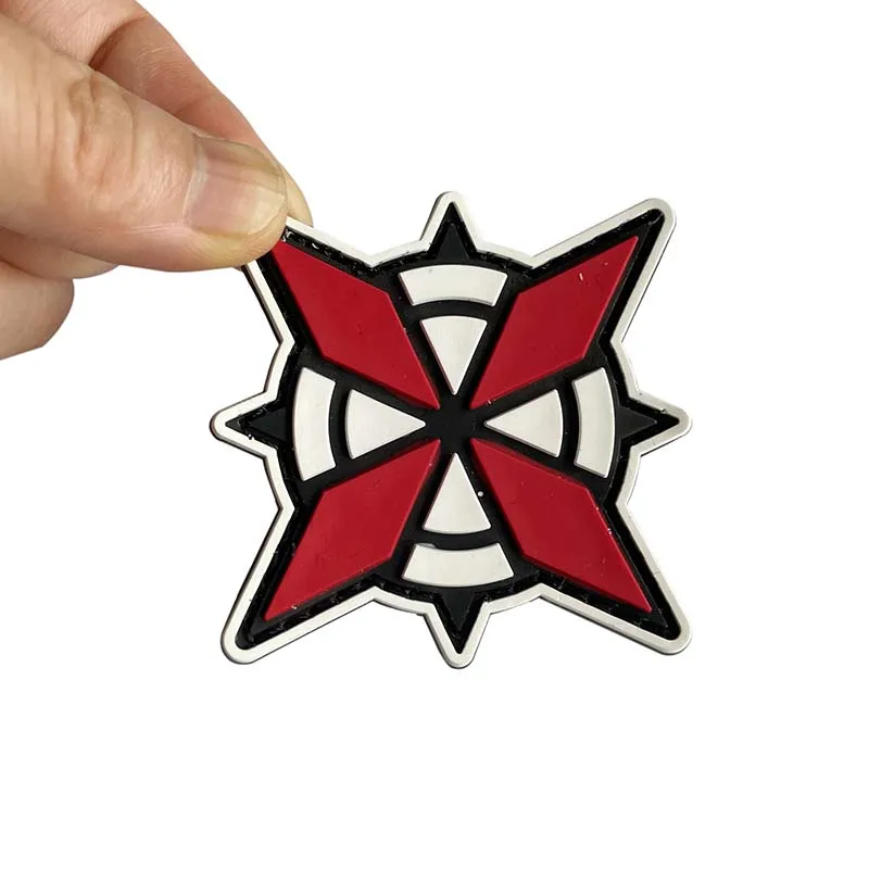 Umbrella Corporation PVC-Gummi-Abzeichen, Biohazard-Insigne, bestickte Kleidungsapplikationen, militärischer Aufkleber, taktisches Emblem – Detail 1