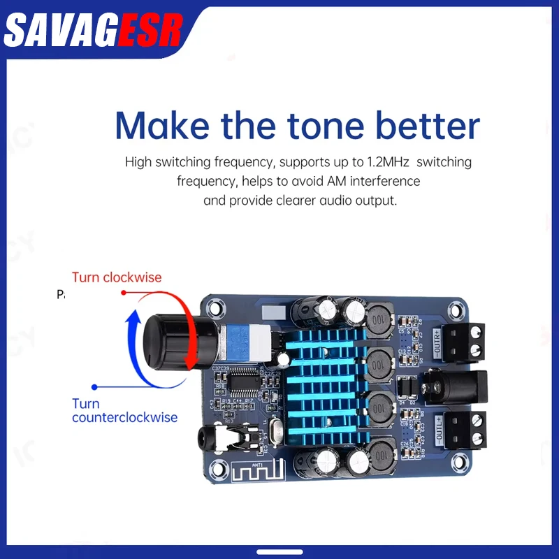 DC 12-24V 50W * 2 XH-A318 TPA3116 D2 Dual Channel Bluetooth Digital Power Audio Amplifier Board Amplifier Board
