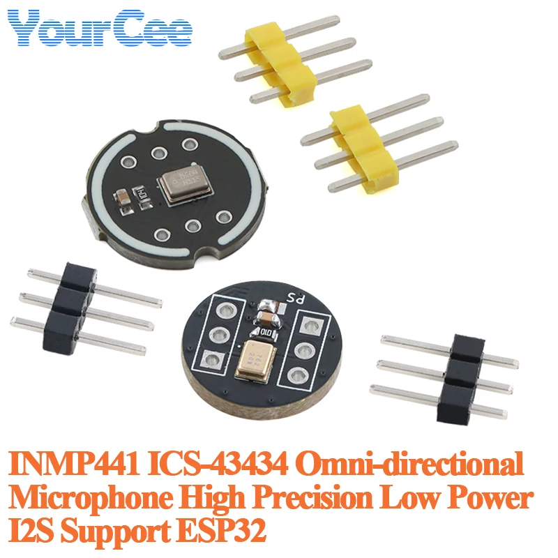 20 szt./1 szt. Ultra Mały Moduł Mikrofonu Wszechkierunkowego INMP441 ICS-43434 I2S ISS MEMS Wysoka Precyzja 24 Bit Niskie Zużycie Energii dla ESP32 — zdjęcie produktu 2