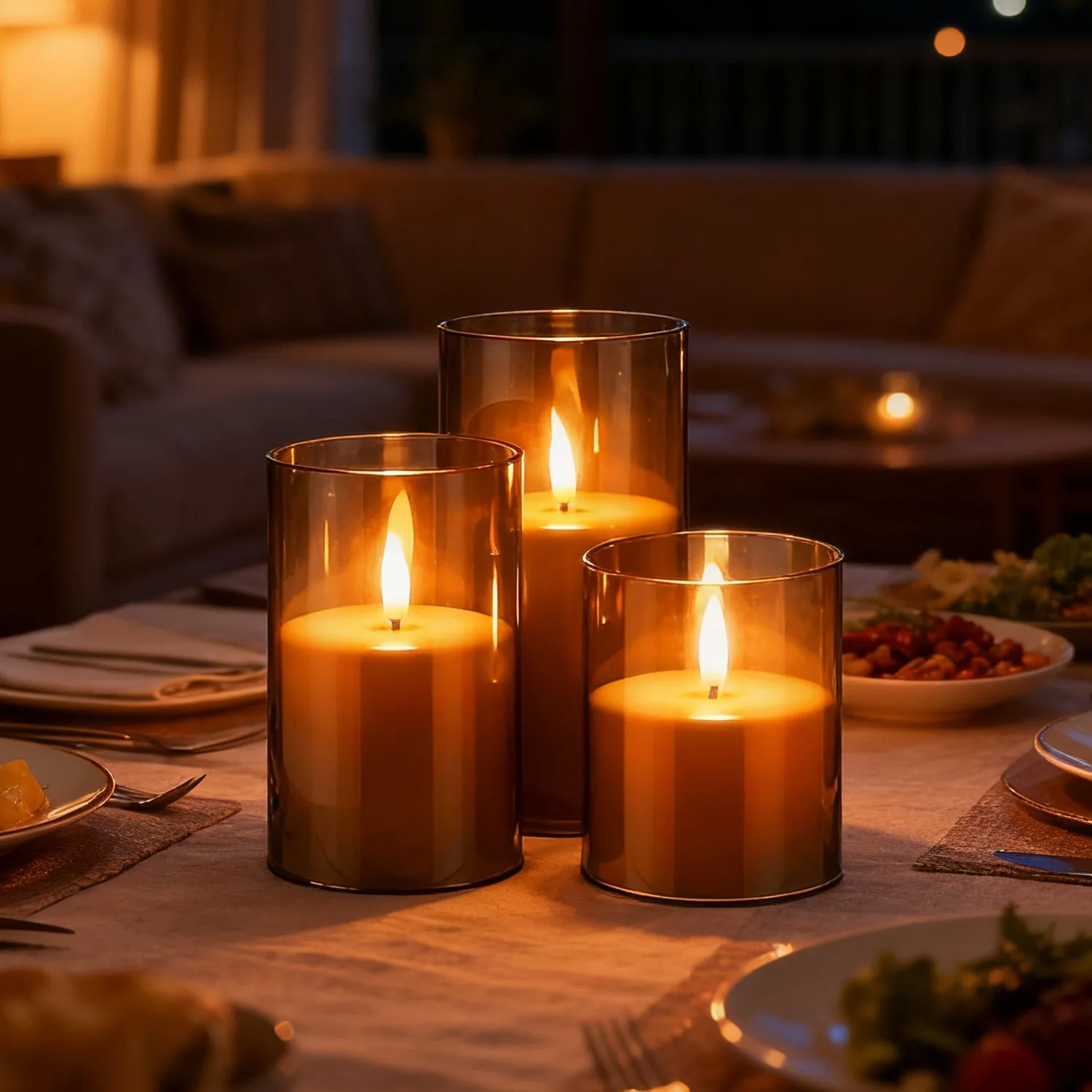 3 stuks LED-kaarsen met afstandsbediening, timer, veilig zonder vlam, theelichtje voor thuisdecoratie - afbeelding 1