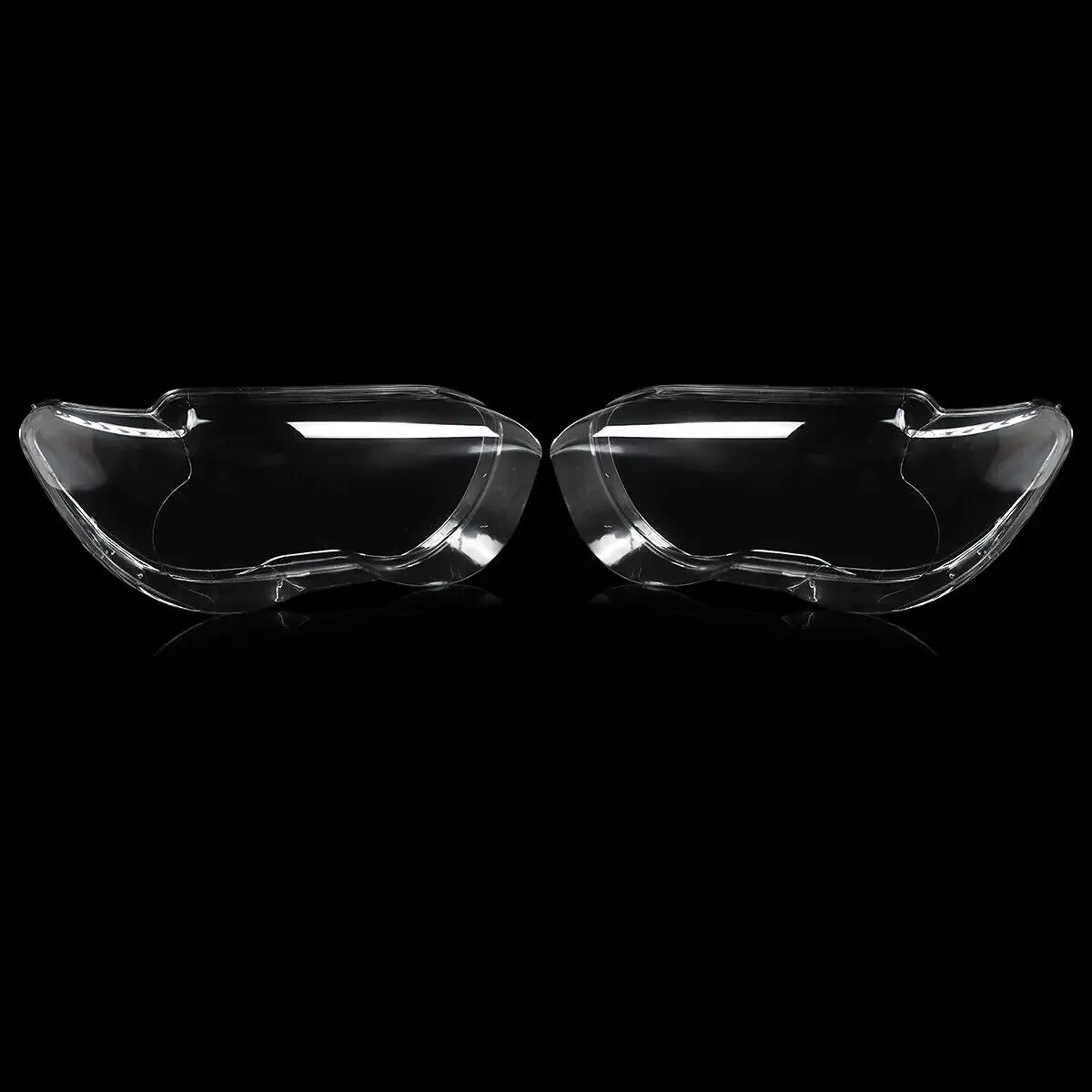 MAGICKIT Pair Headlight Headlamp Lens Cover Clear  Lampshade Shell Headlamp Cover For BMW 7 Series E65 E66 2002-2005 Accessories