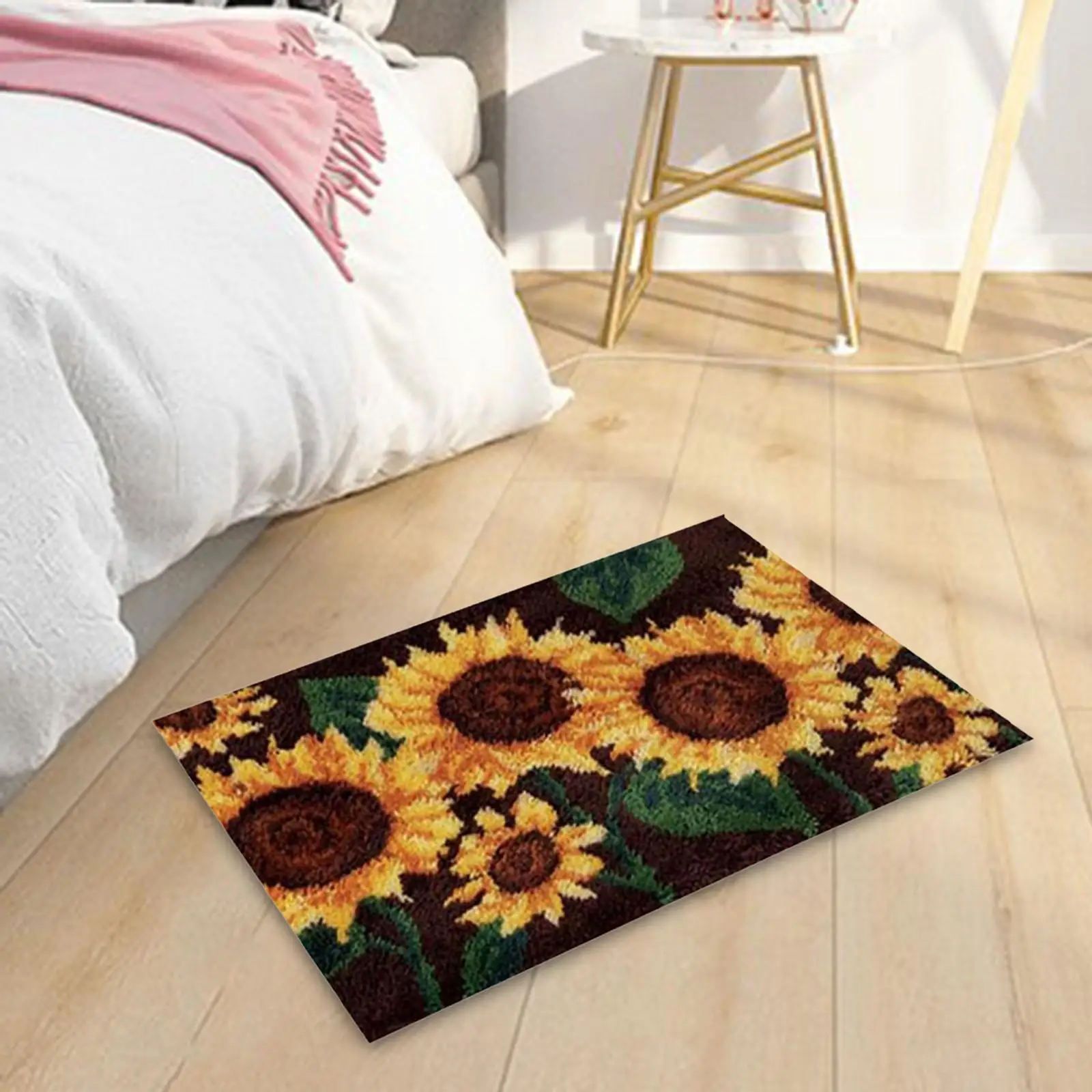 Latch Hook Rug Kits Rug Hooking Kits Crochet Yarn Mat Needlework for Beginners Kids