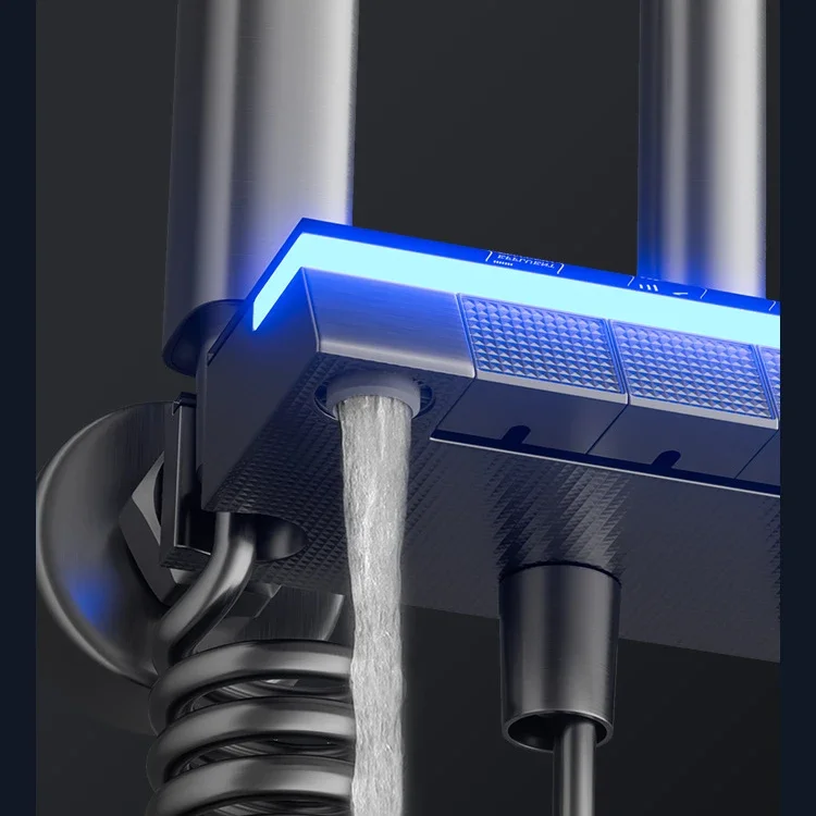 نظام دش رقمي بيانو ذكي ، رأس دش مطر ، ساخن وبارد ، إكسسوارات صنابير الحمام ، 12"