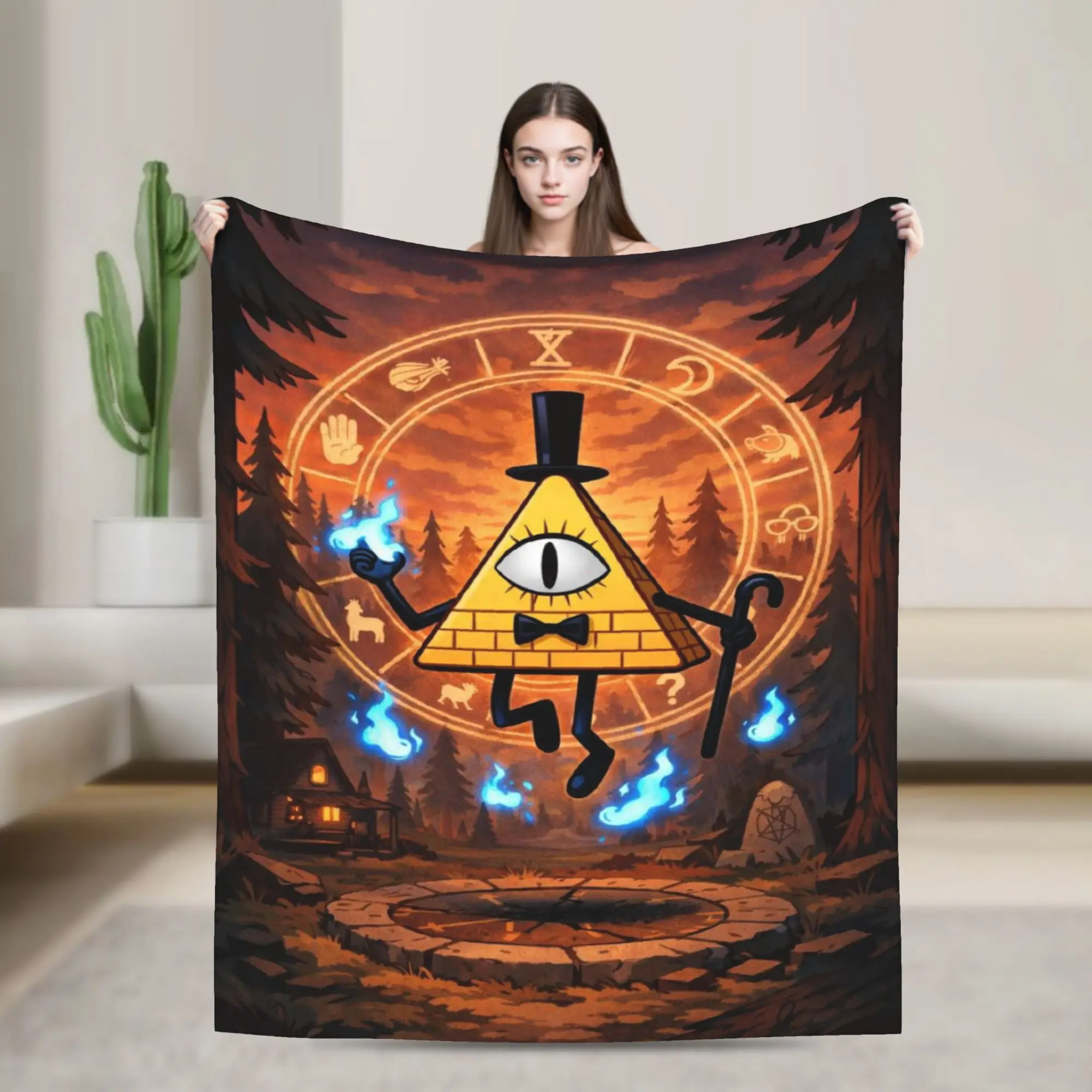 Gravitys Falls Blanket Cozy Soft  Throw Blankets for Bed 50x60 Inch Multiple Sizes Bedspread