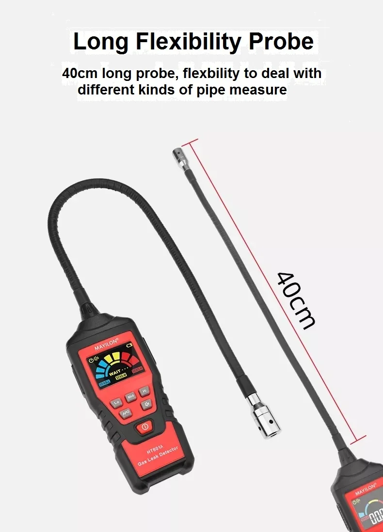 HT601A+ HT601B+ Rechargeable Portable Combustible Gas Detector Flammable Natural Gas Leakage Analyzer  HT601A  HT601B Alarm