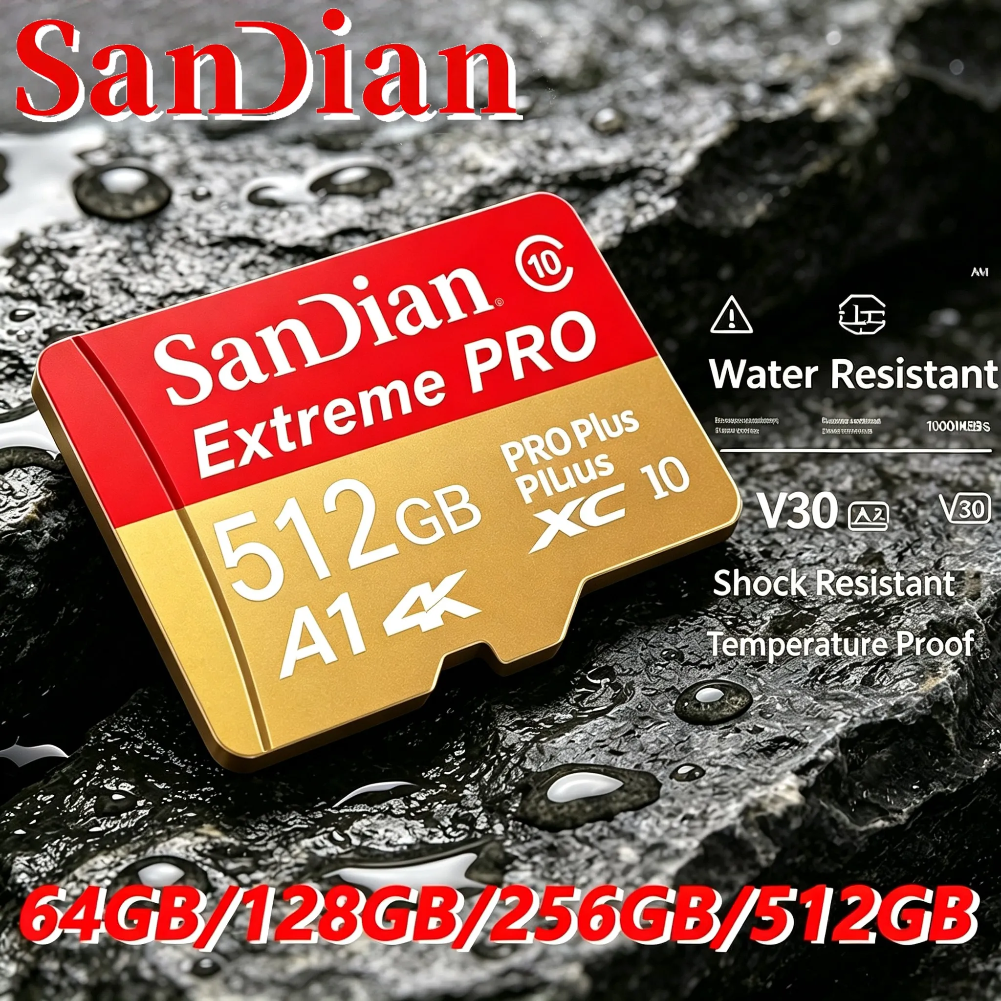 Elite 128G/256G/512GB TF Cards Micro TF SD Card Memory Card SD Cards Ultra HD U3 For Digital Frame/Projector/E-Reader