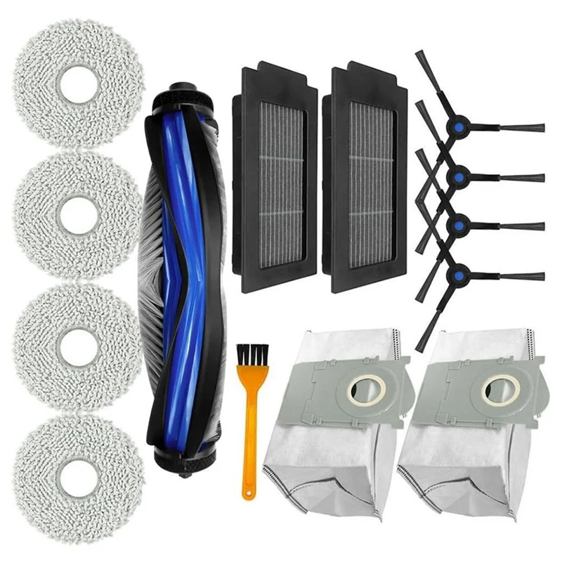 Ecovacs Deebot T50 PRO 로봇 진공 청소기 부품 용 A44F-액세서리 키트 메인 사이드 브러시 Hepa 필터 먼지 봉투 걸레 천