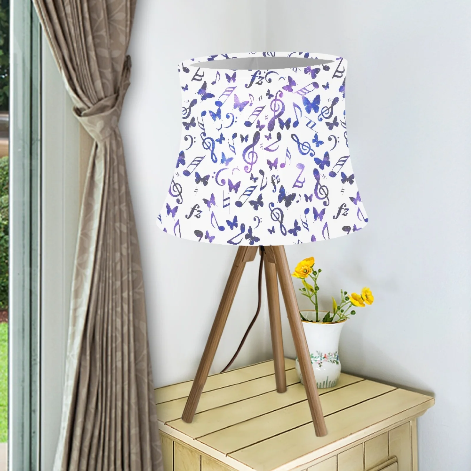 Art Decor Lampshades for Table Lamps Butterfly Music Notes Print Wall Lamp/Floor Lamp Chandelier Lamp Cover Light Shade Covers