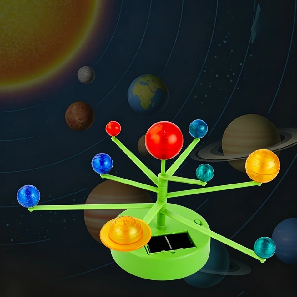 1Set Solar System Nine Planets Model Science Kit DIY Assembly Parent-child Interaction Planetarium Toy Educational Toy