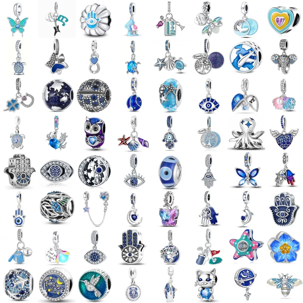 Blue Eyes,Palm,Butterfly,Shell,Turtle Bead Pendant 925 Silver Suitable For Original Bracelet DIY Accessories Exquisite Jewelry ﻿