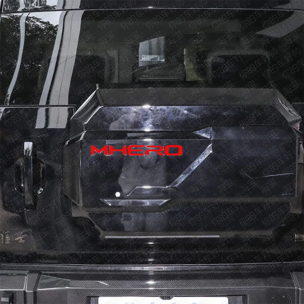 Car Front Logo Sticker Film Spare Tire Small Backpack Car Logo Color Change Decoration Accessories For M-hero 917 MHERO I view 2