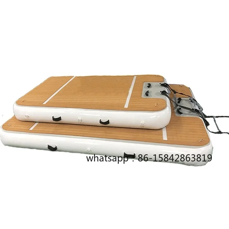 Portable Non-Slip PVC Inflatable Floating Dock Magic Carpet Floating Board for Lake River Fishing Platform