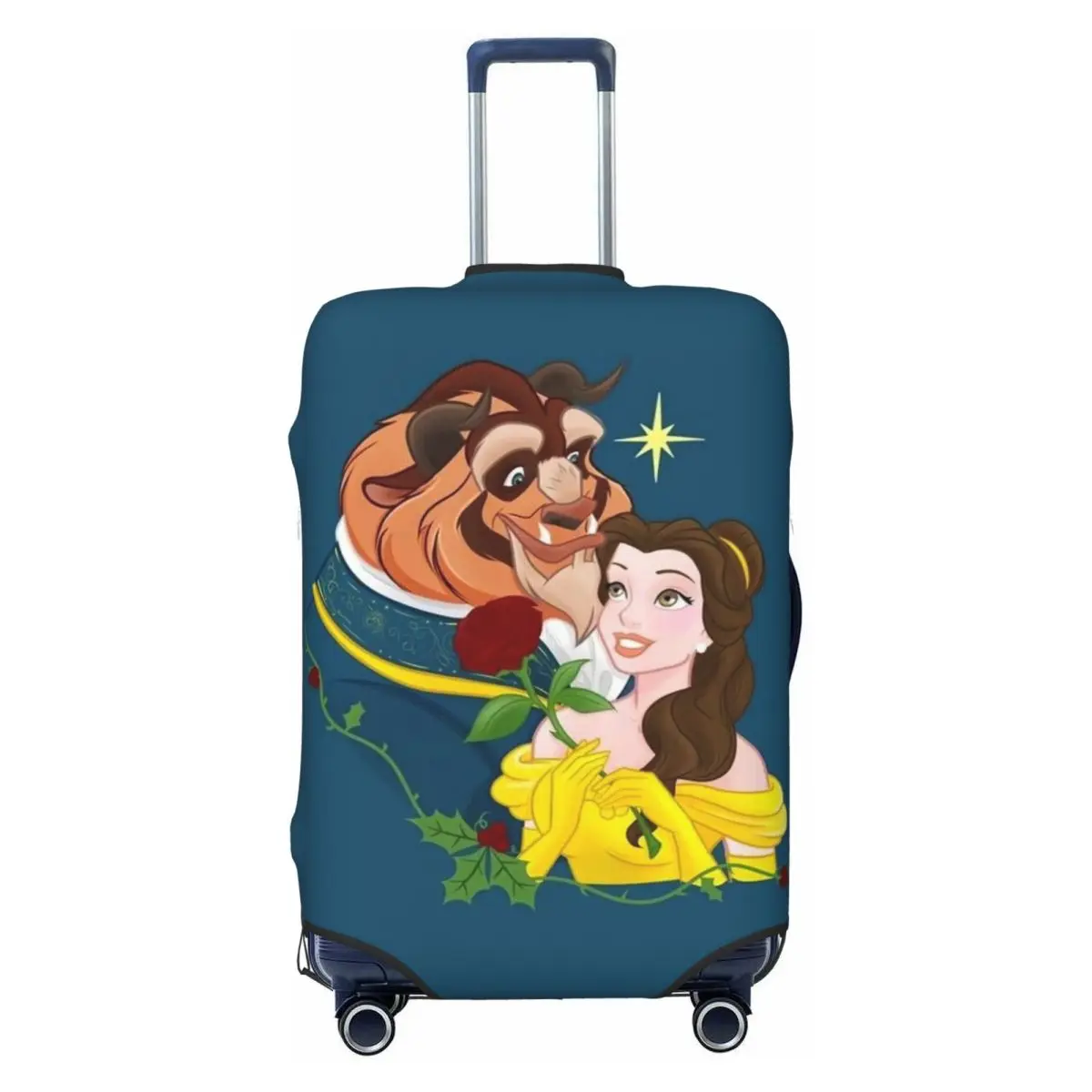 

Custom Beauty And The Beast Movie Luggage Cover Elastic Travel Suitcase Protective Covers Fits 18-32 Inch