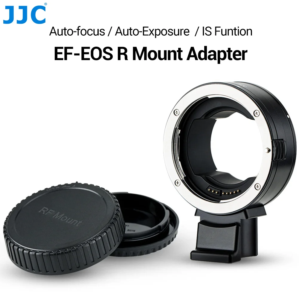 JJC EF-EOS R Mount Adapter Auto Focus Converter for Canon EF/EF-S Lens to RF Mount Camera for R8 R50 R R5 R6 Mark II R3 RP R5C