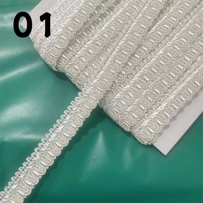 

15m Wave Edged Lace Trim Curtain Lace Stitching Valance Trim Decoration DIY Chair Pillow Cushion European Style Edging