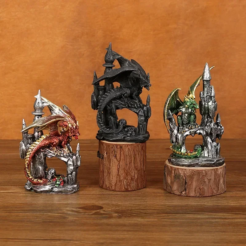 New Castle Dragon Halloween Ornaments Ghost Festival Resin Crafts Home Decoration Ornaments Window Decorations