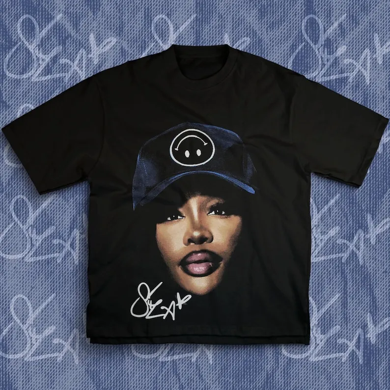 

SZA SOS Big Face Tshirt | High Quality | Vintage Hip Hop Retro Style 90s Tee