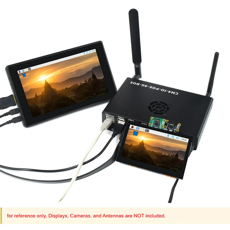 Mini-ordinateur industriel IoT CM4-IO-POE-4G-BOX basé sur Raspberry Pi CM4, Module de Support assemblé 5G/4G, RS485/RS232 isolé