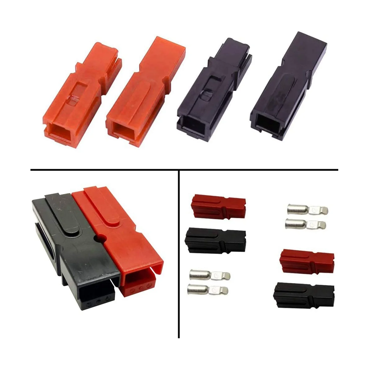 10 Pair 30A 600V Power Connectors Accessories with Insulation Cover for Anderson Powerpole Interlocking Plug Terminals