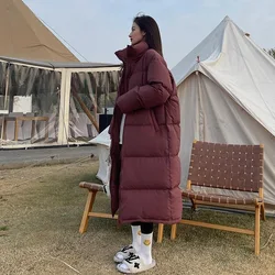 Ropa de invierno para mujer, abrigo largo de algodón, chaqueta acolchada gruesa y cálida de gran tamaño, chaqueta acolchada de algodón a prueba de viento, ropa de nieve para exteriores, nuevo