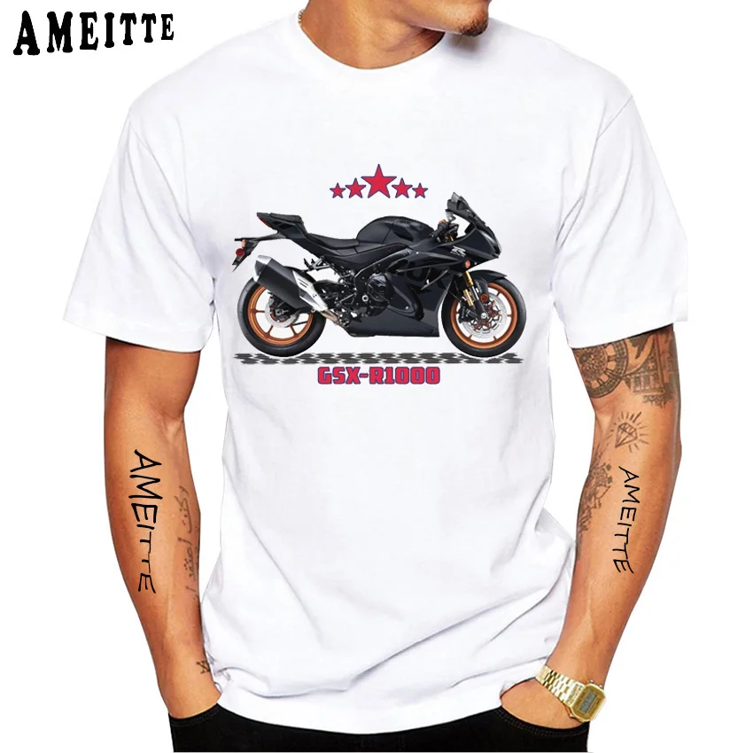 GSXR R1000 GS Adventure Motorcycle Legend T-Shirt Summer Men Short Sleeve Man White Casual T-shirt Hip Hop Boy Riding Sport Tees