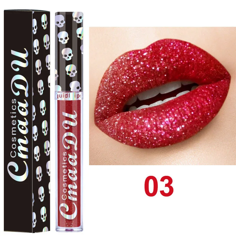 女性用リキッドリップスティック,8色,防水,長持ち,パール,メイクアップ