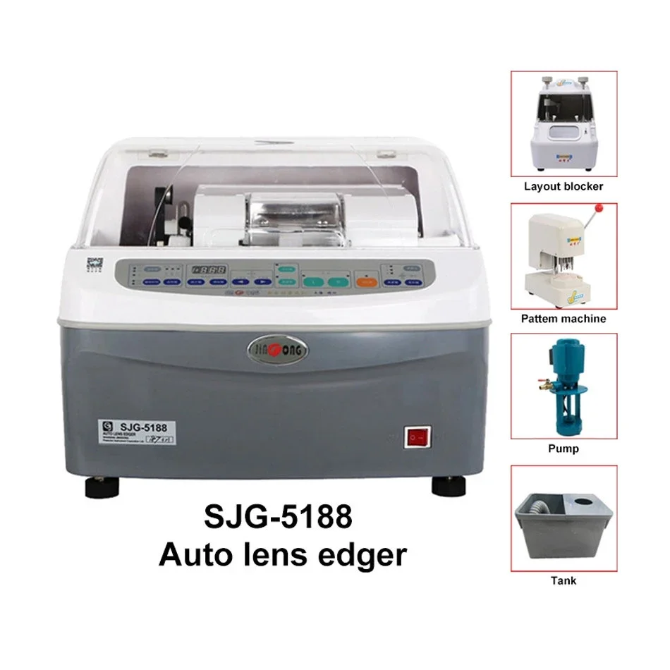 High Quality Optical Equipment SJG-5188 Auto Lens Edger Grinder Cutter Glass Polishing For Pc Cr Gc Glasses