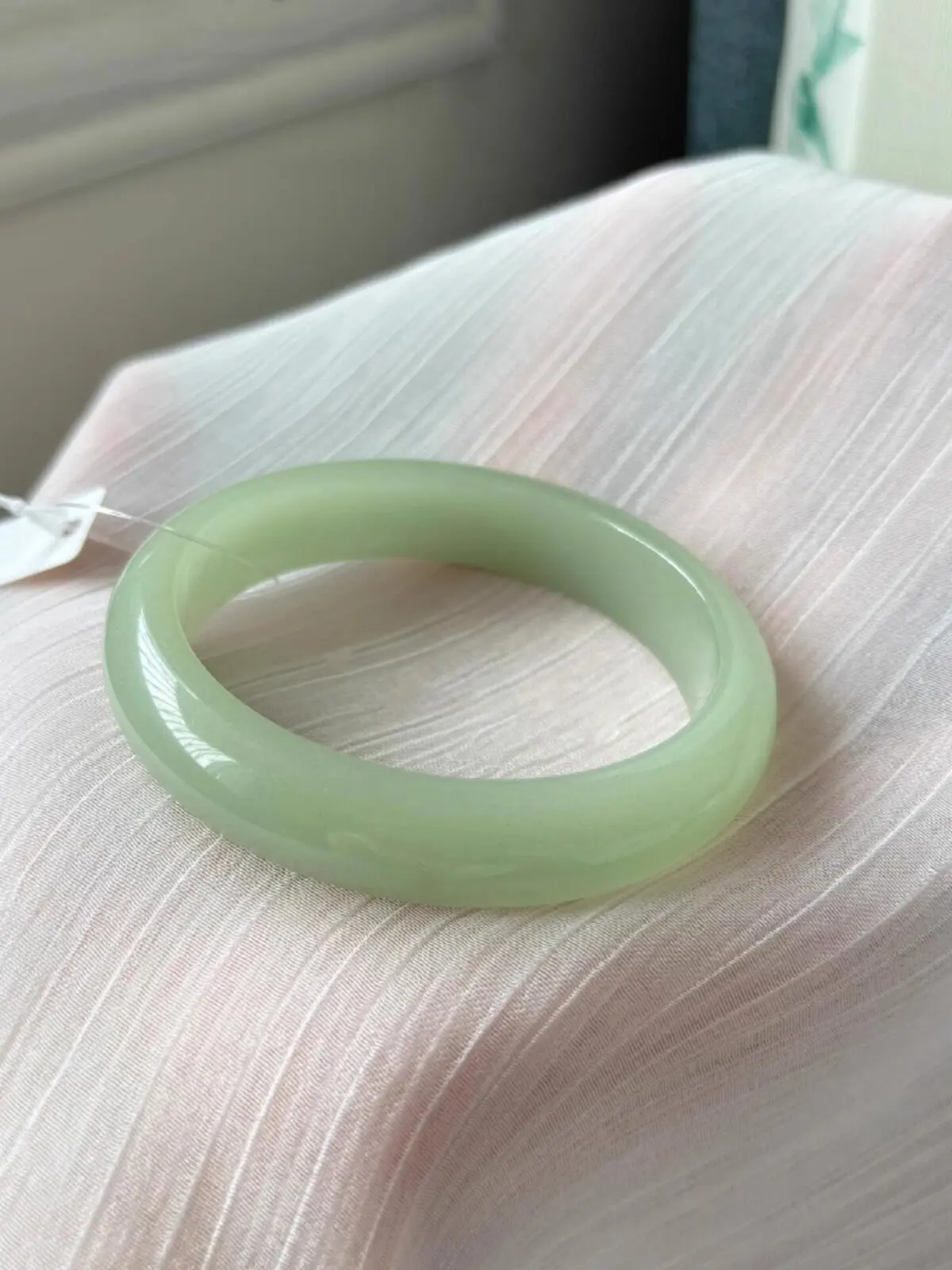 

Natural Dongling Jade Bracelet Tianshan Cui Bracelet Oil Cyan Bracelet