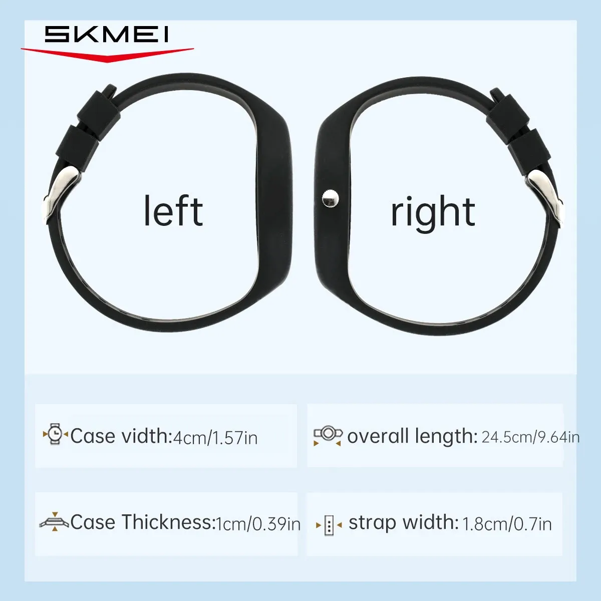 ساعات يد ترفيهية مقاومة للماء للجنسين بمؤشر SKMEI 7091 للشباب #5