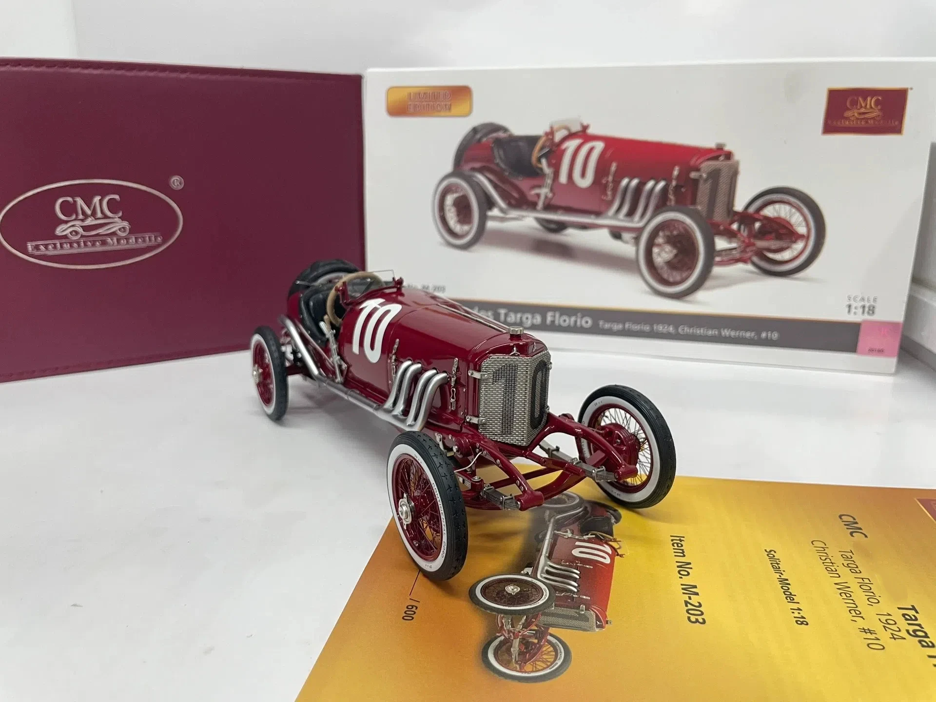 CMC 1:18 Targa Florio 1924 #10 Simulation Limited Edition All Open Alloy Metal Static Car Model Toy Gift