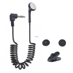 Spring Type In Ear Earbud 3.5mm Port Single Side Mono Earphone Stretchable Cable Headsets for Walkmans Phones Receiver Good